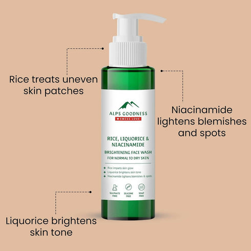 Alps Goodness Rice Liquorice and Niacinamide Brightening Facewash